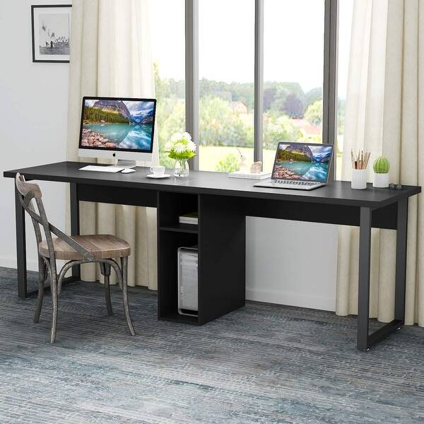 Escritorio doble para computadora de 78 pulgadas extra grande oficina